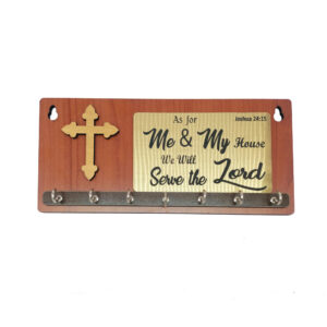 Christian Key Holder with Bible Versus - 7 Hooks